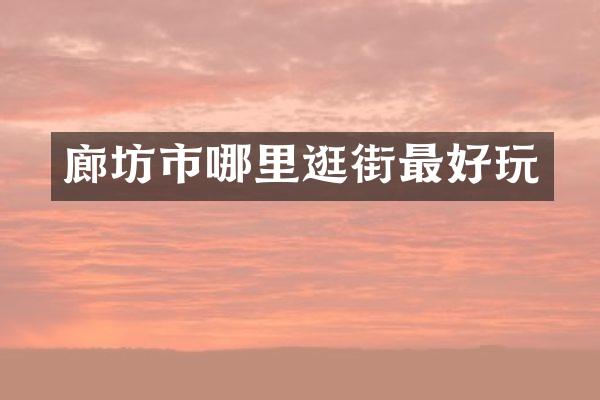 廊坊市哪里逛街最好玩