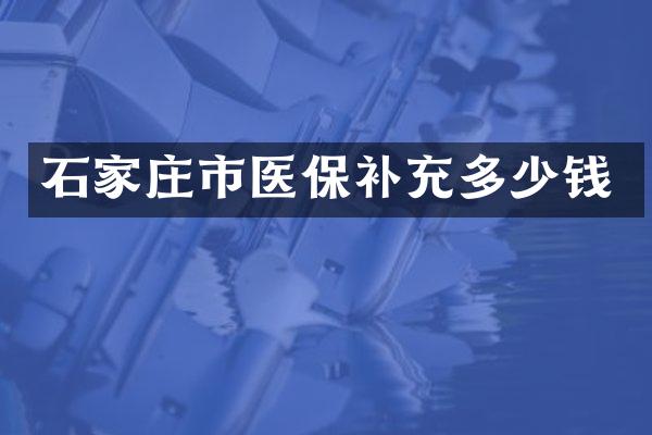 石家庄市医保补充多少钱