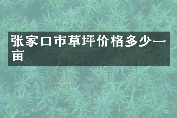张家口市草坪价格多少一亩
