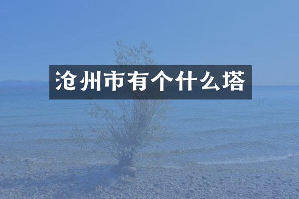 沧州市有个什么塔