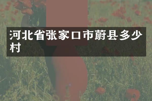 河北省张家口市蔚县多少村