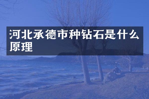 河北承德市种钻石是什么原理