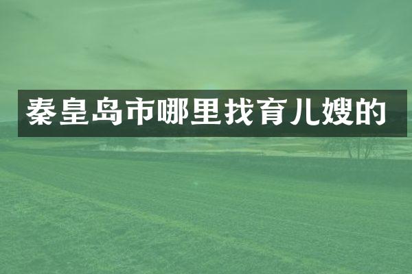 秦皇岛市哪里找育儿嫂的