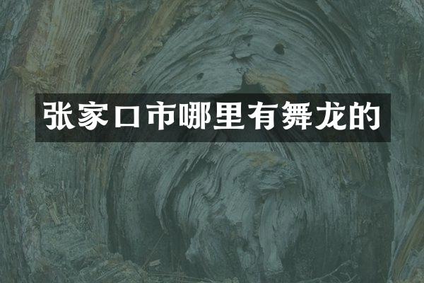 张家口市哪里有舞龙的