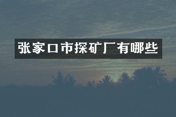 张家口市探矿厂有哪些