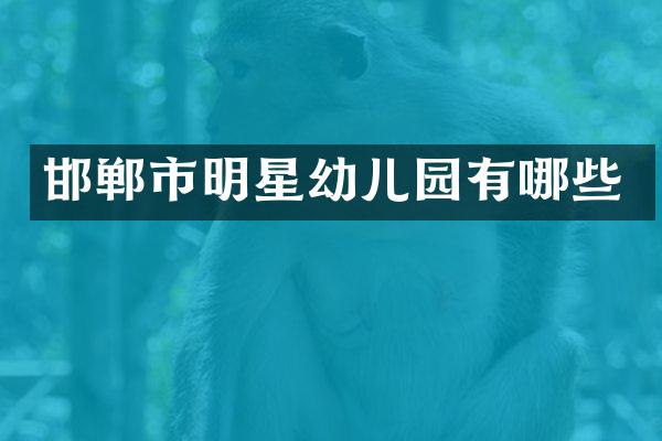 邯郸市明星幼儿园有哪些