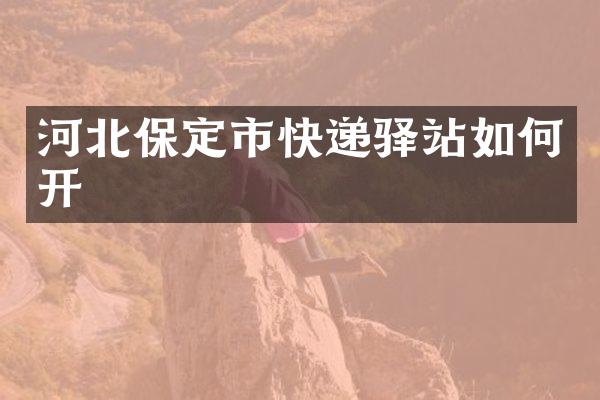 河北保定市快递驿站如何开