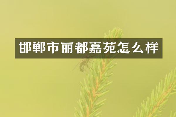 邯郸市丽都嘉苑怎么样