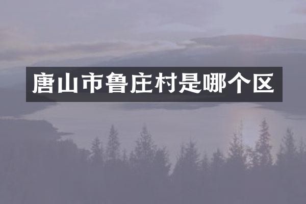 唐山市鲁庄村是哪个区