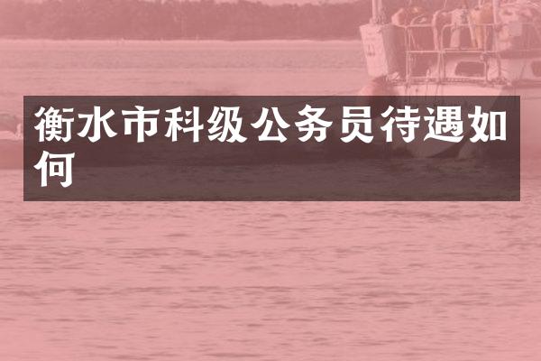 衡水市科级公务员待遇如何