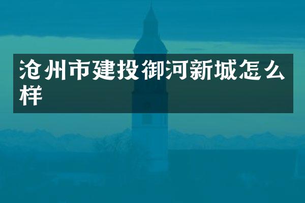 沧州市建投御河新城怎么样