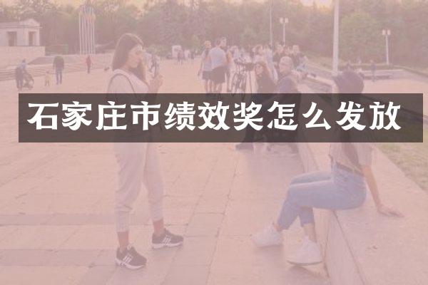 石家庄市绩效奖怎么发放