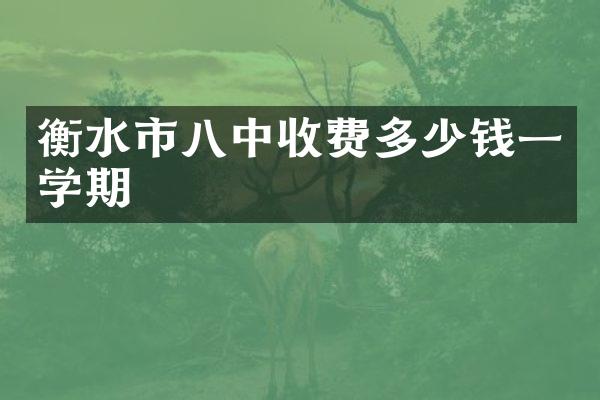 衡水市八中收费多少钱一学期