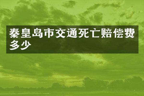 秦皇岛市交通死亡赔偿费多少