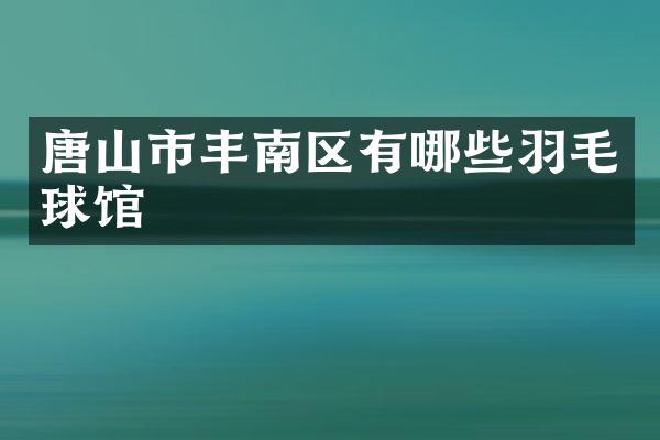 唐山市丰南区有哪些羽毛球馆