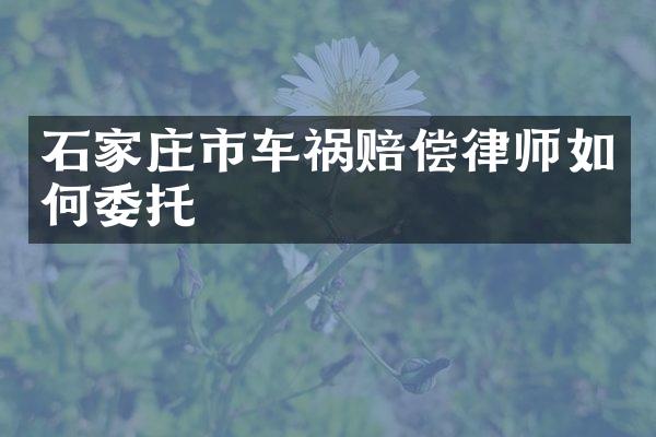 石家庄市车祸赔偿律师如何委托