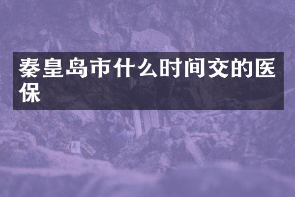 秦皇岛市什么时间交的医保