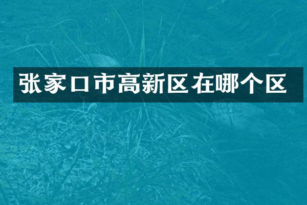 张家口市高新区在哪个区