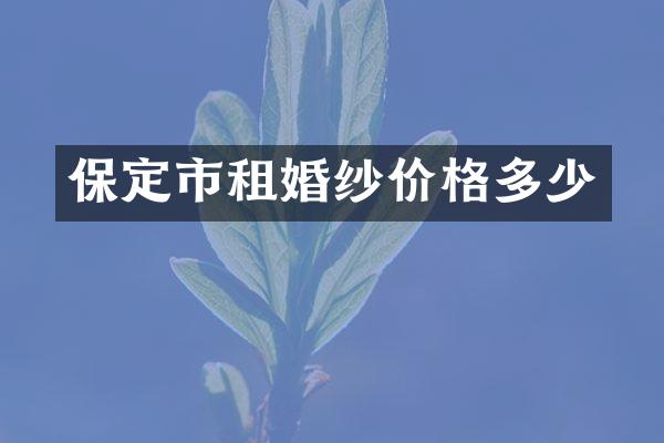 保定市租婚纱价格多少