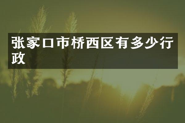 张家口市桥西区有多少行政