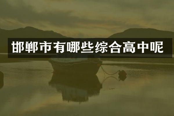 邯郸市有哪些综合高中呢
