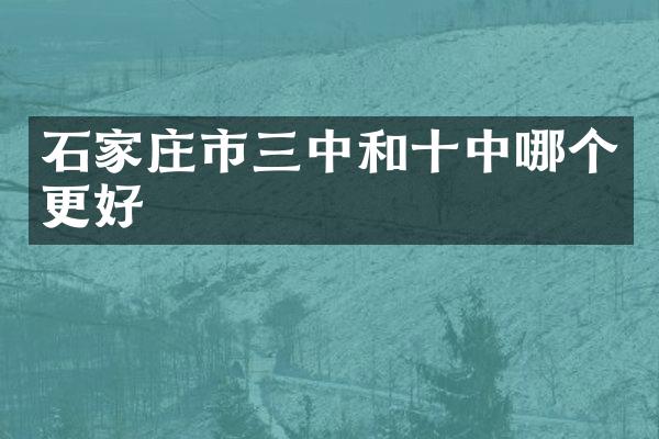 石家庄市三中和十中哪个更好