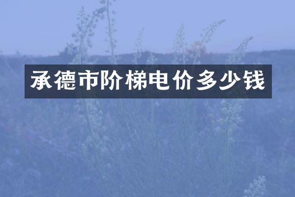 承德市阶梯电价多少钱