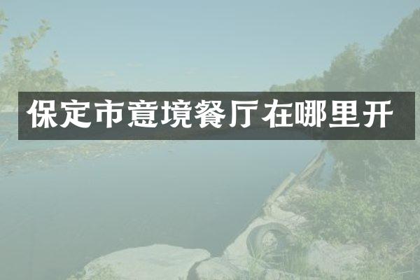保定市意境餐厅在哪里开