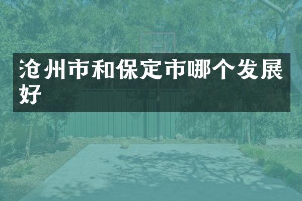 沧州市和保定市哪个发展好