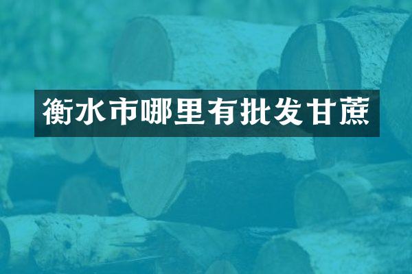 衡水市哪里有批发甘蔗