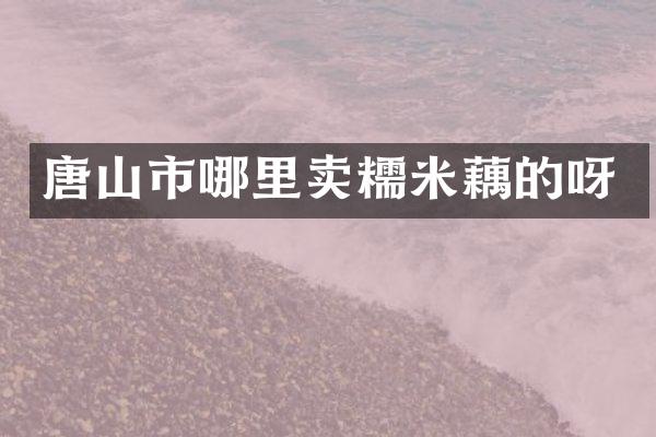 唐山市哪里卖糯米藕的呀