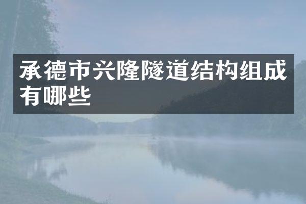 承德市兴隆隧道结构组成有哪些
