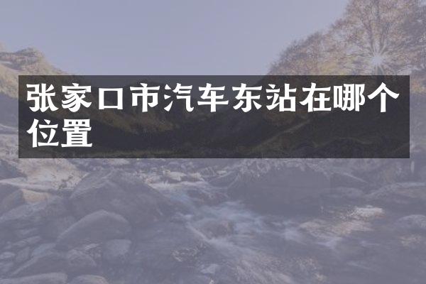 张家口市汽车东站在哪个位置