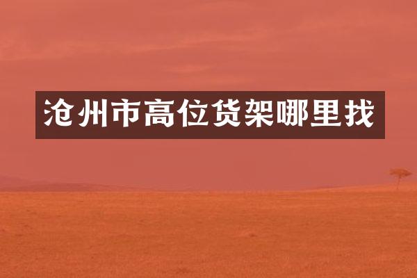 沧州市高位货架哪里找