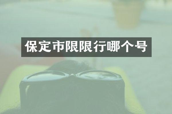 保定市限限行哪个号