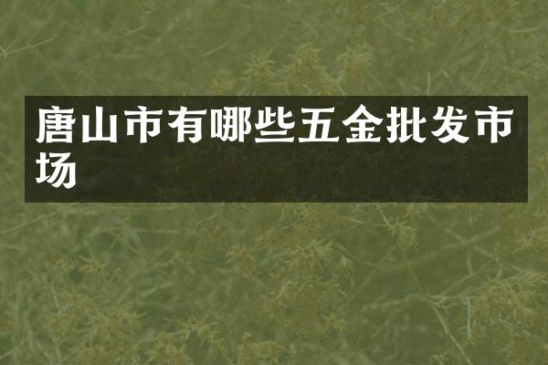 唐山市有哪些五金批发市场
