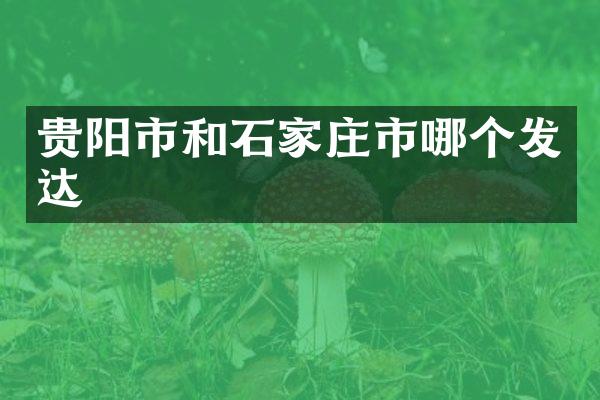 贵阳市和石家庄市哪个发达