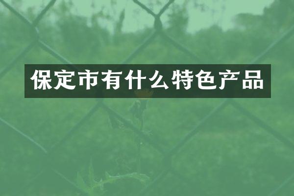 保定市有什么特色产品
