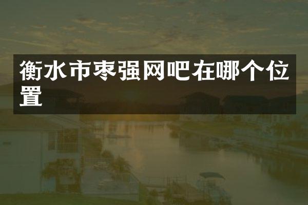 衡水市枣强网吧在哪个位置
