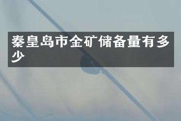秦皇岛市金矿储备量有多少