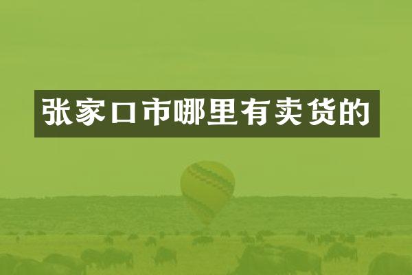 张家口市哪里有卖货的