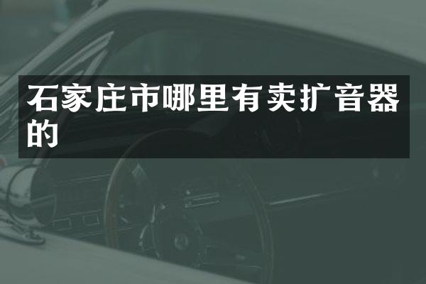 石家庄市哪里有卖扩音器的