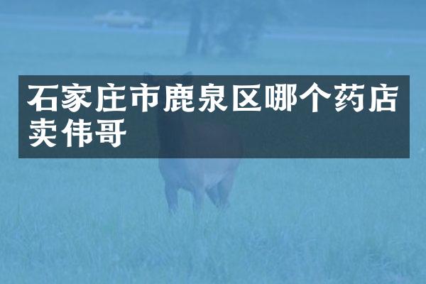 石家庄市鹿泉区哪个药店卖伟哥