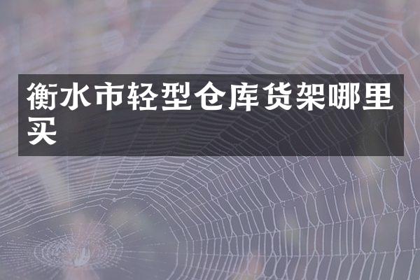 衡水市轻型仓库货架哪里买