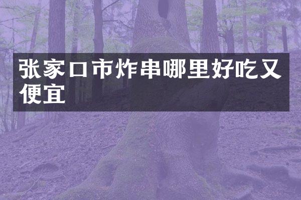 张家口市炸串哪里好吃又便宜