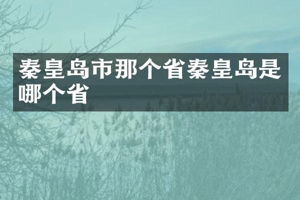 秦皇岛市那个省秦皇岛是哪个省