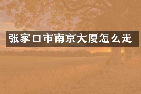 张家口市南京大厦怎么走