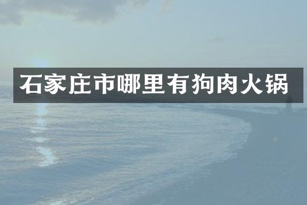 石家庄市哪里有狗肉火锅