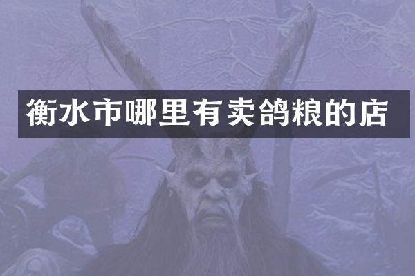 衡水市哪里有卖鸽粮的店