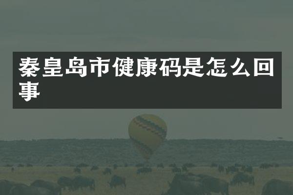 秦皇岛市健康码是怎么回事